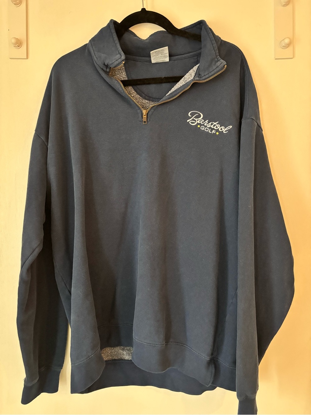 Barstool Golf Men's Navy Quarter-Zip Pullover Sweatshirt